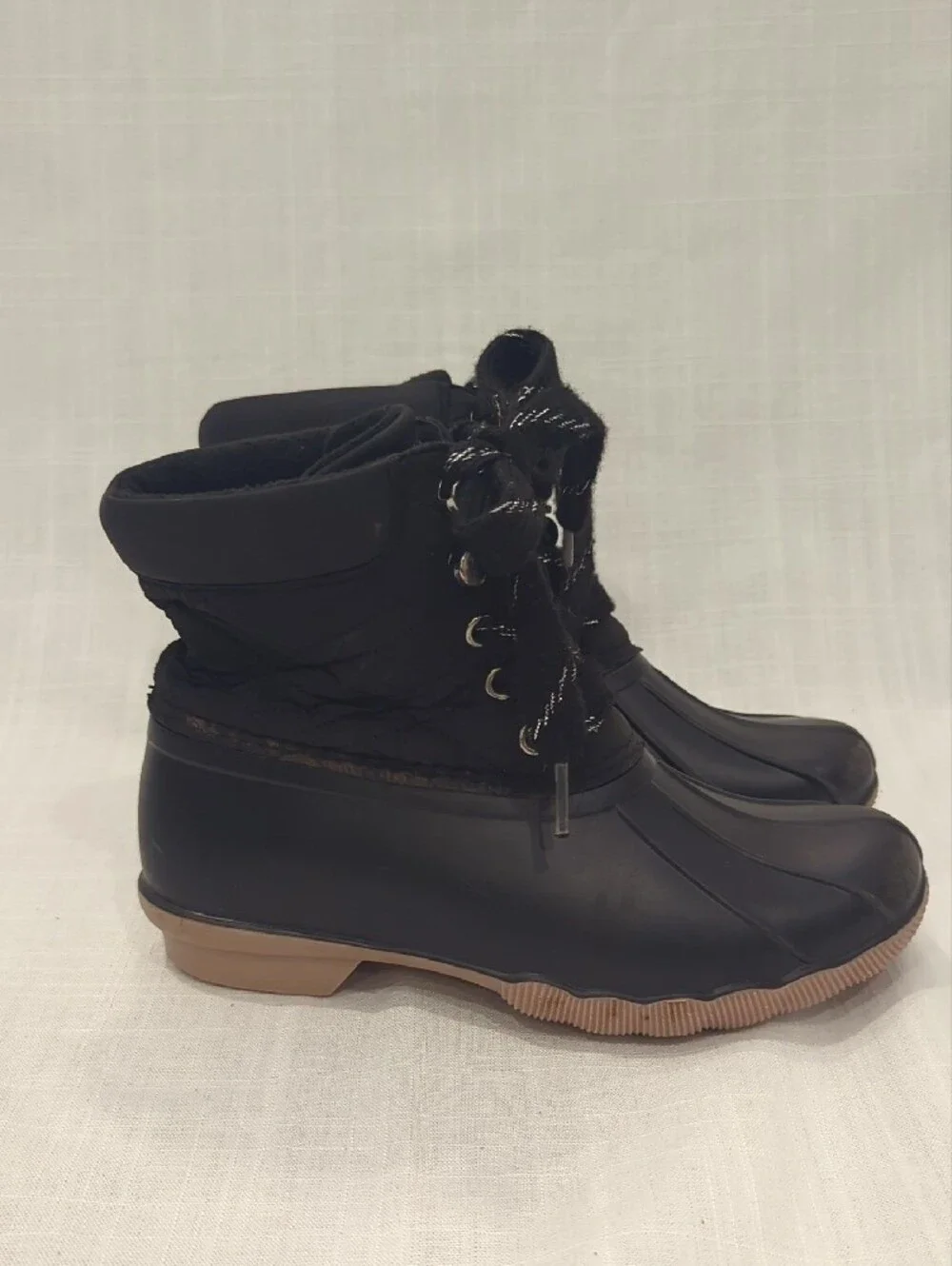 Justice Black Duck Winter Boots size 2